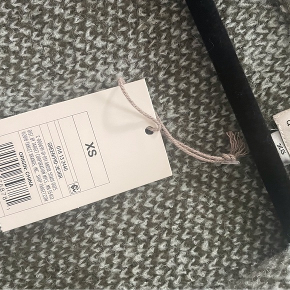 Brown Aqua checked Sweater coat sz XS - Picture 8 of 9